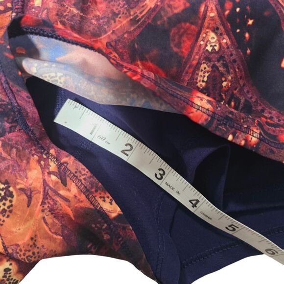 Calia by Carrie Underwood 2 in 1 Lined‎ Run Shorts Sand Mandala Brown Navy Large - Picture 6 of 8